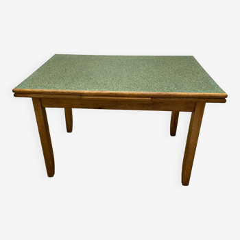 Oak and linoleum table from the 1950s