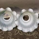 Set of 4 Large Tulips in Opal Glass, Height 32 cm