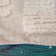 Handmade white Berber rug in natural wool, size 140 x 260 cm