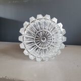Vintage molded glass globe pendant light