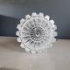 Vintage molded glass globe pendant light