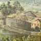 Ancient painting , Swiss landscape, signed and dated 1894