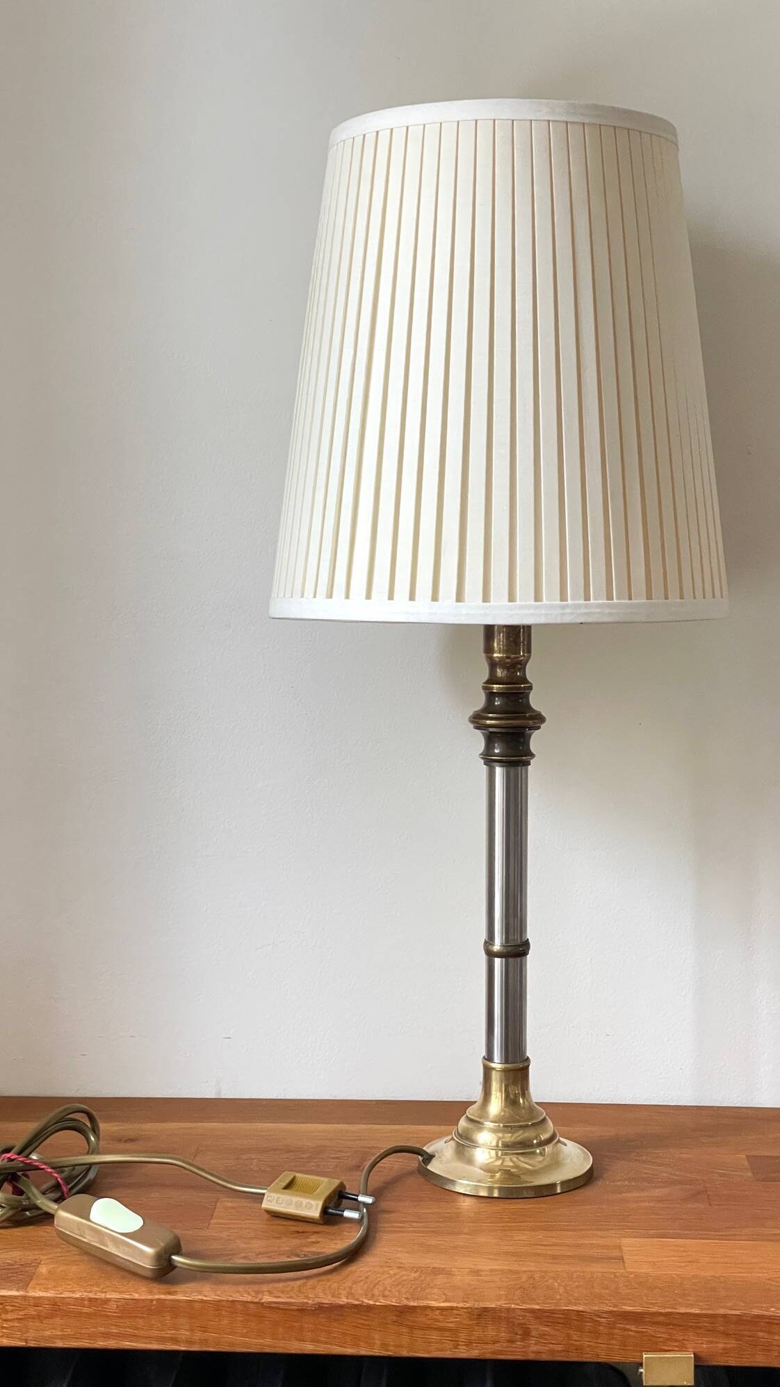 70s Steel and Brass LAMP