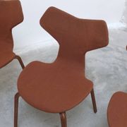 Rare set of 4 first edition 'Grand Prix' chairs by Arne Jacobsen for Fritz Hansen, 1959