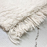 Moroccan Berber carpet Beni Ouarain ecru with colorful patterns 248x161cm
