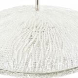 Mid-century Textured Glass and Nickel Kalmar Discus Chandelier, Austria, 1950s