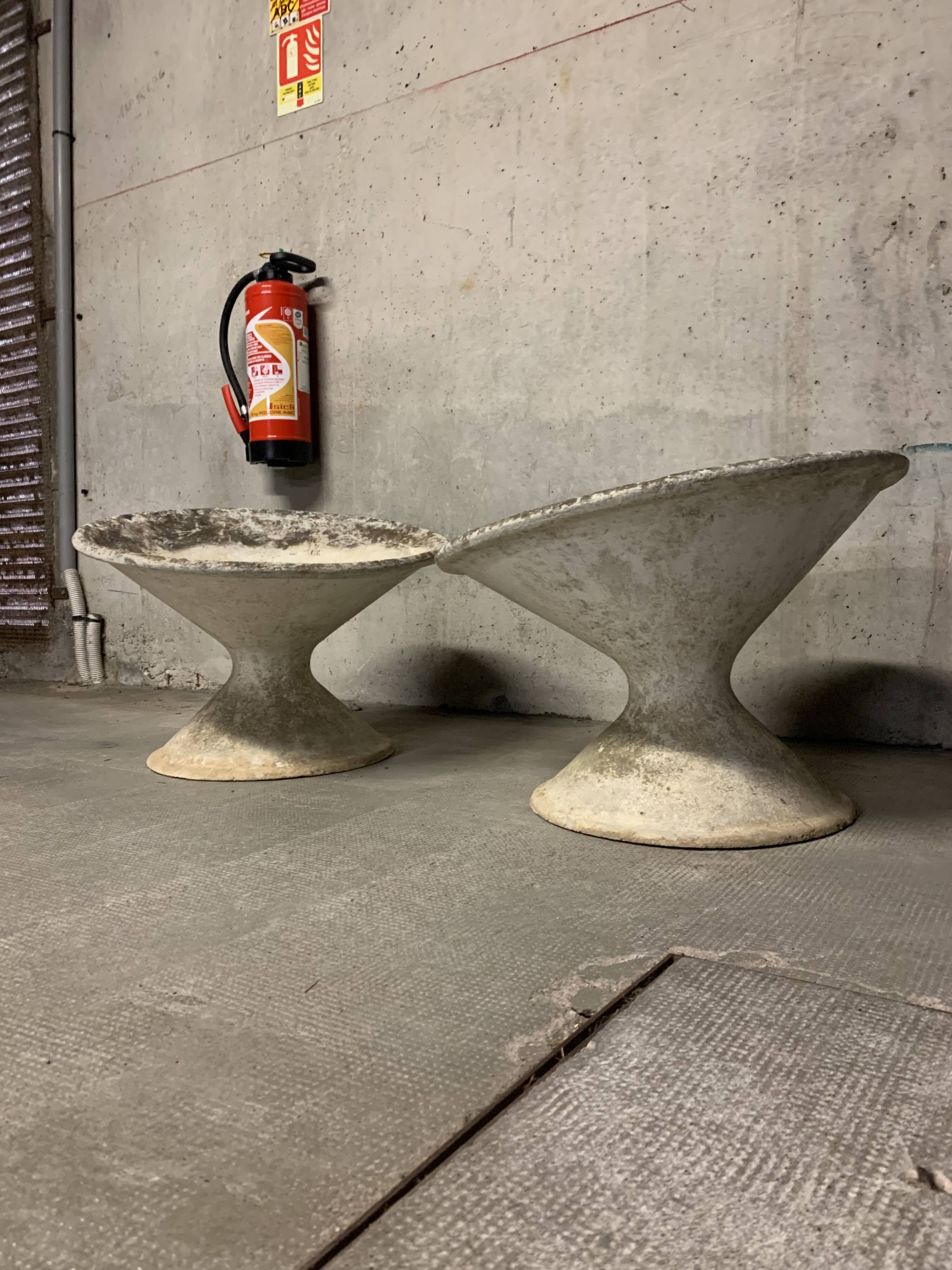Pair of Willy Guhl Vintage Eternit Planter Basins