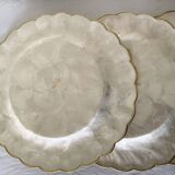 Mother-of-pearl and brass plates
