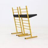 Set of 2 Italian Height Adjustable Chairs or Barstools 1980s