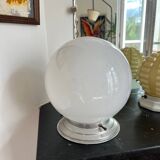 Minimalist white opaline globe