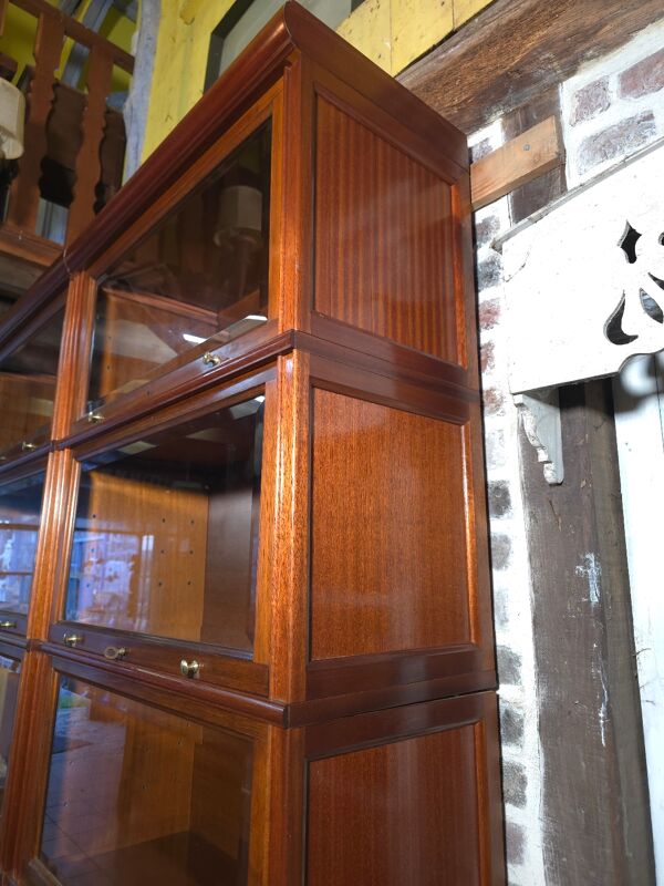 Meuble bibliothèque modulable MD vintage en acajou