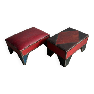 Ensemble de 2 poufs en