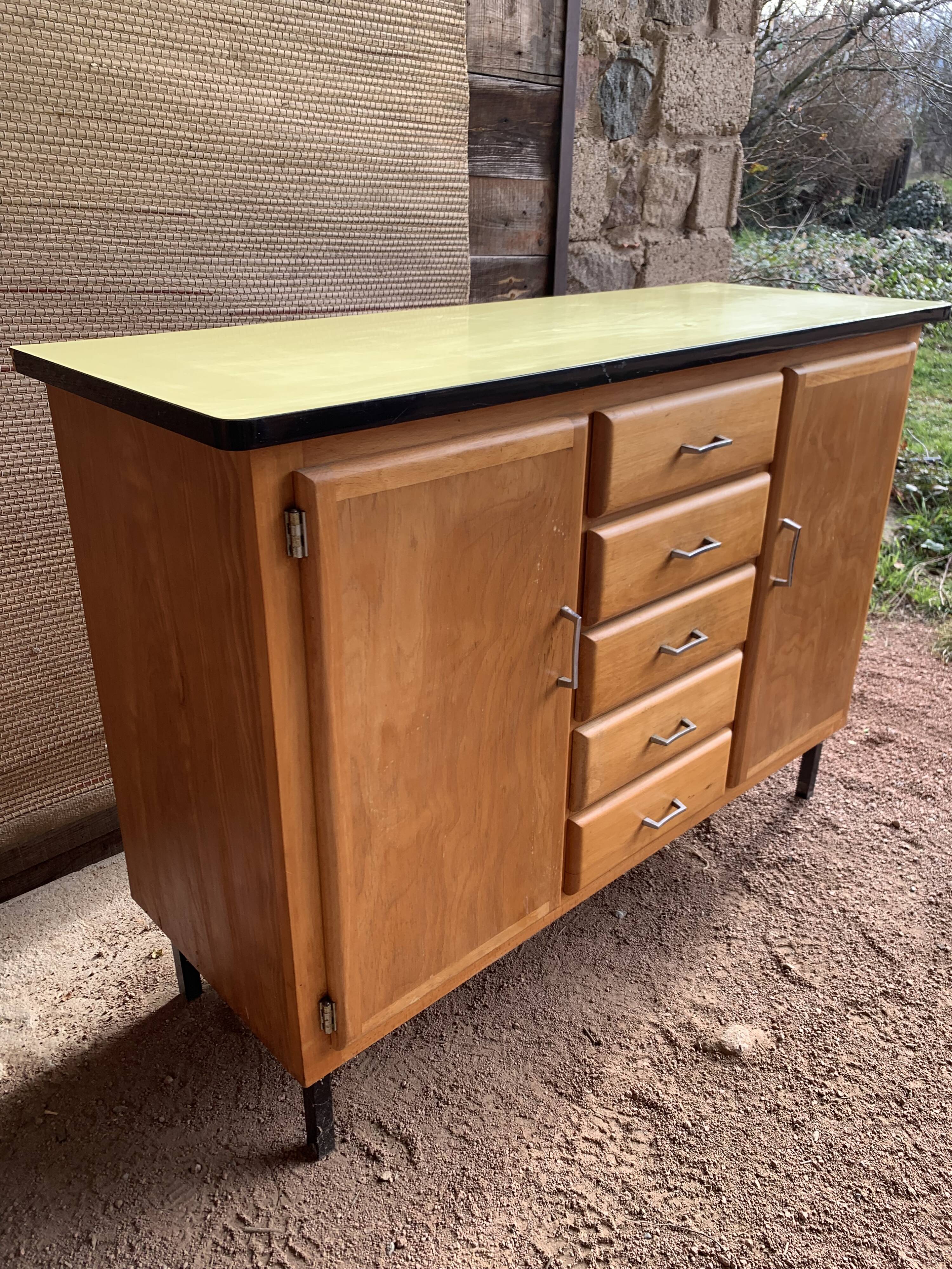 1960 vintage formica and wood buffet