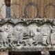 Planter with Medieval Decor in reconstituted stone
