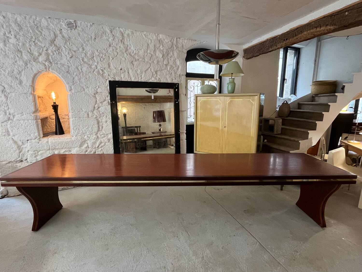 Large refectory table - 1980s