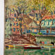 "The guinguette at noon" oil on canvas signed LJ Varlet 1941