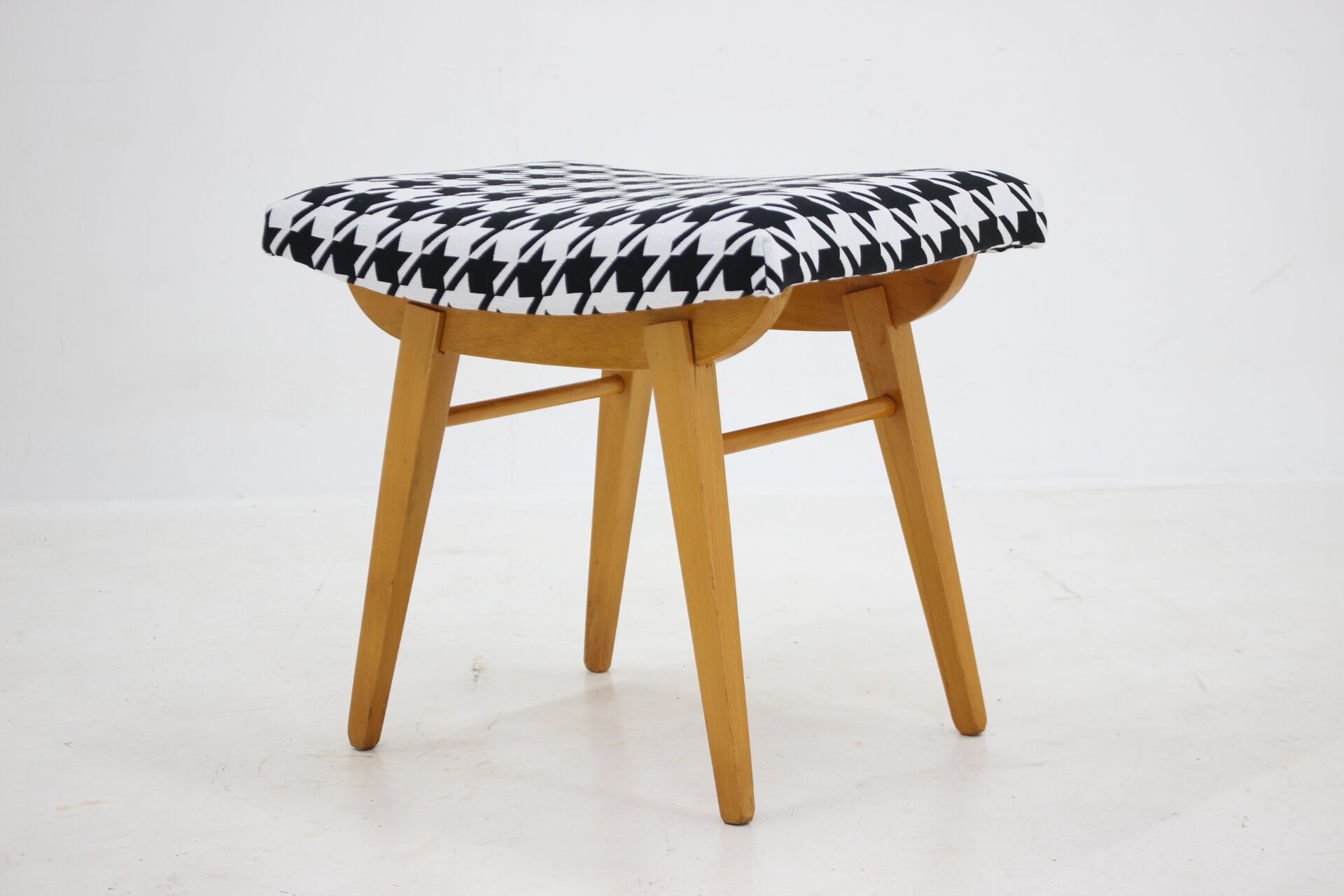 1970s Wood Stool, Czechoslovakia