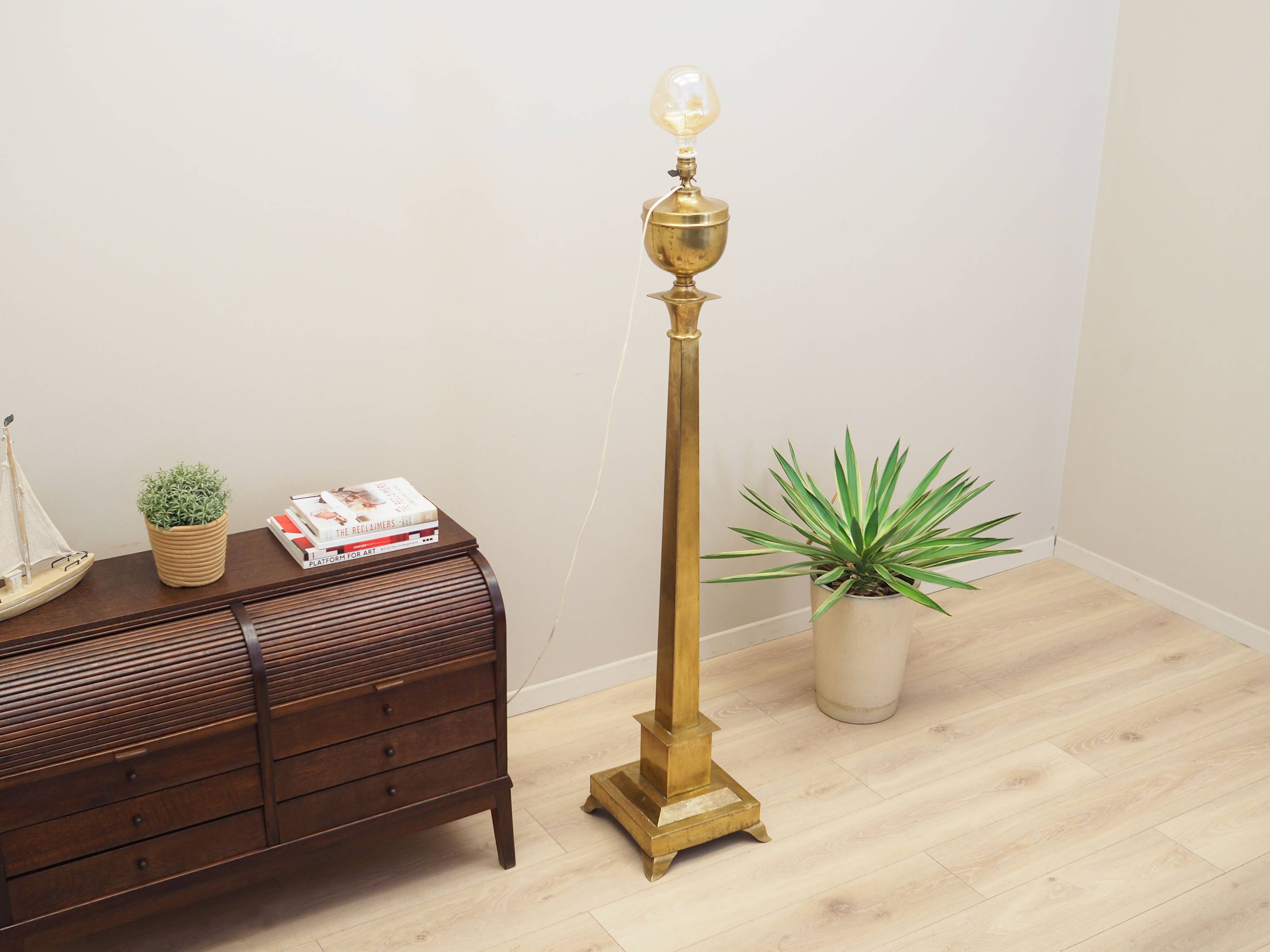 Brass lamp, Danish design, 1960s, production: Denmark