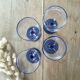Verres à pied bleu