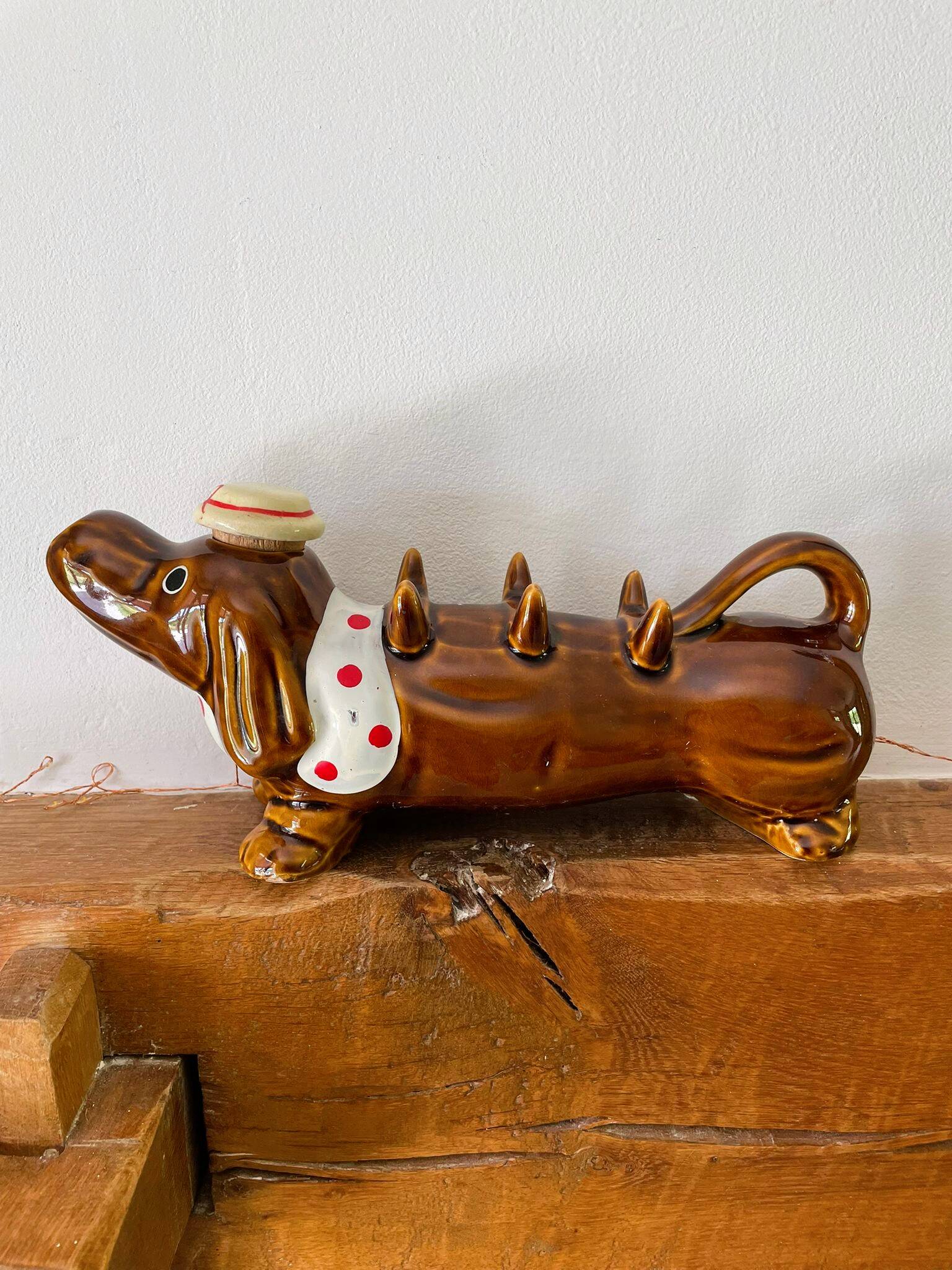 Kitsch dog-shaped carafe