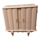 Beautiful pastel pink art deco bedside table