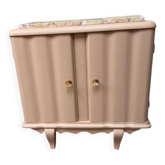Beautiful pastel pink art deco bedside table