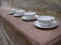 Four porcelain tea cups