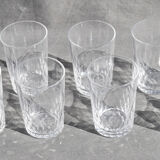 8 signed Baccarat cut crystal glasses richelieu model