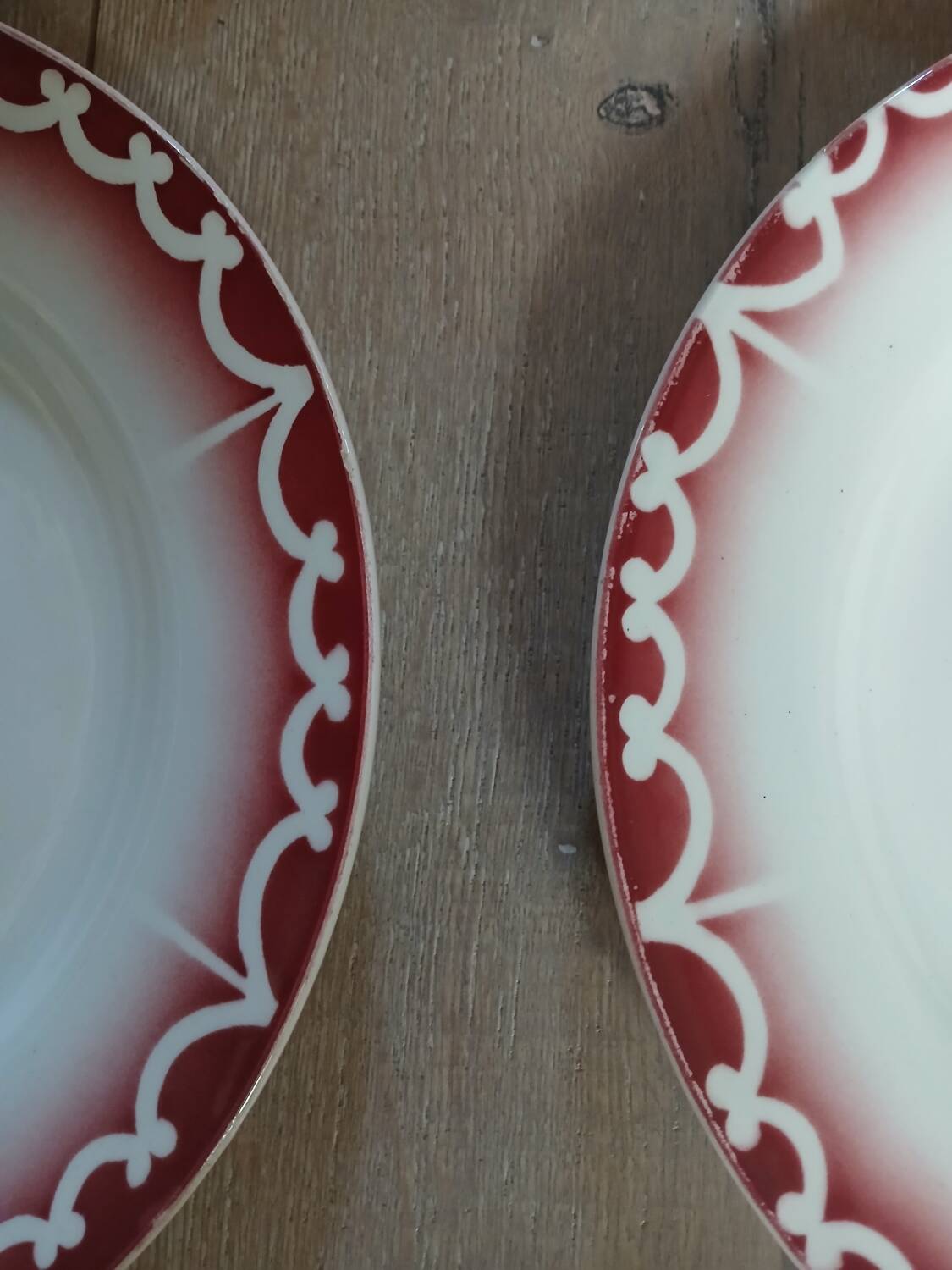 6 old Digoin and Sarreguemines dinner plates