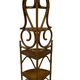 Magnificent 1960s French rattan corner shelf.