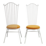 2 x Gartenstuhl vintage Metall blanc