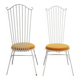 2 x Gartenstuhl vintage Metall blanc