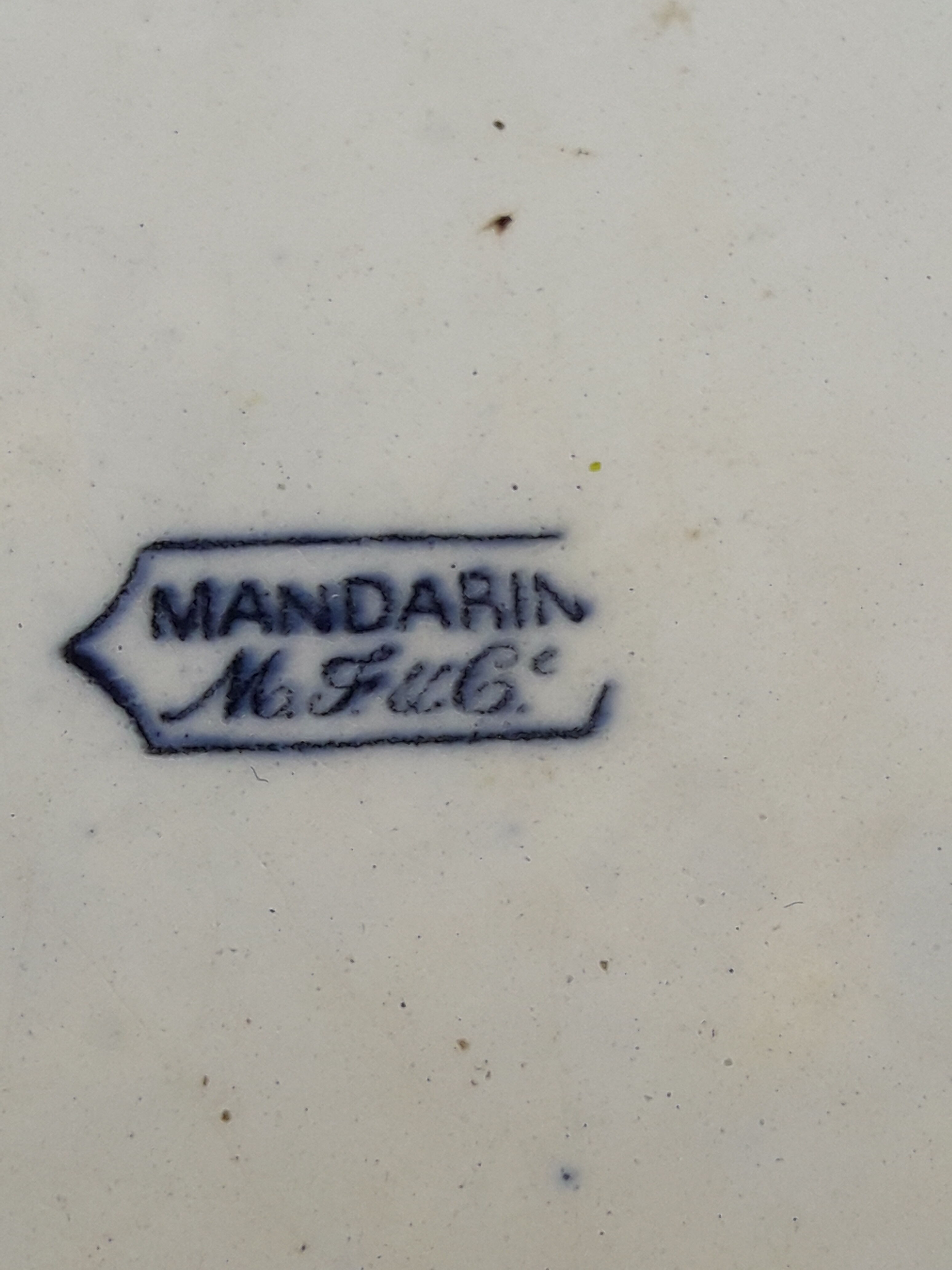 Chinese plate signed Mandarin M FU G diam 20 cm