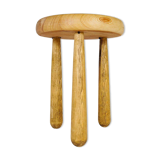 Modern Scandinavian Sculptural Stool, Pine, Sweden, 1970s