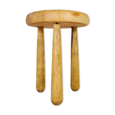 Modern Scandinavian Sculptural Stool, Pine, Sweden, 1970s