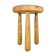 Tabouret Sculptural Scandinave Moderne Pin, Suède, années 1970