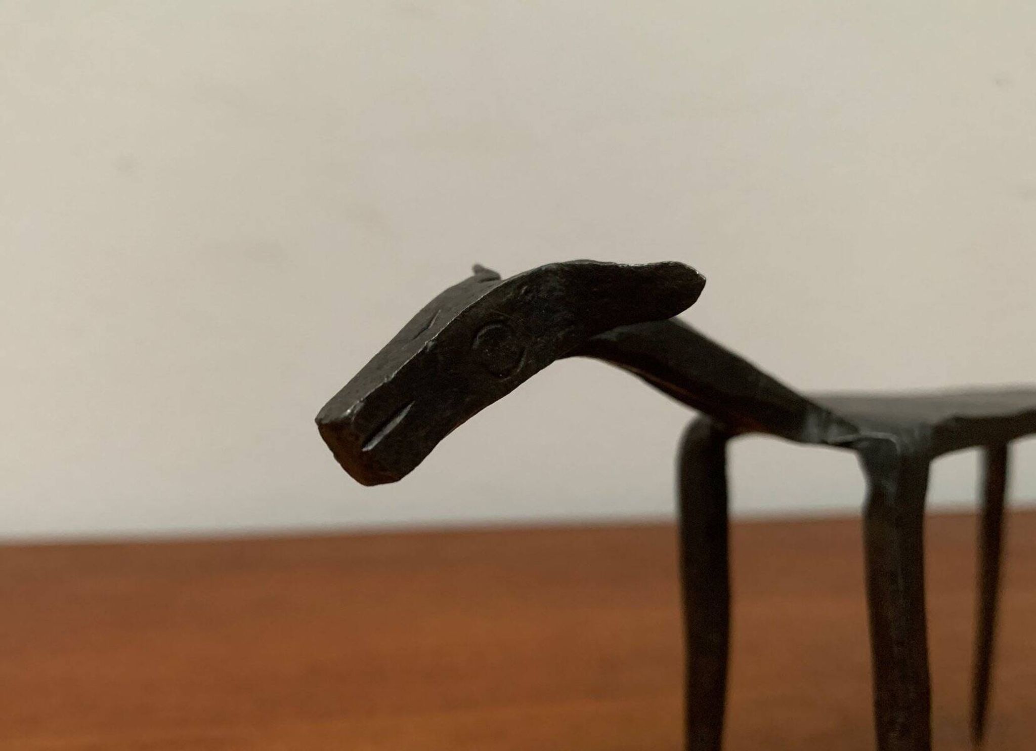 Mid-century wrought iron animal sculpture