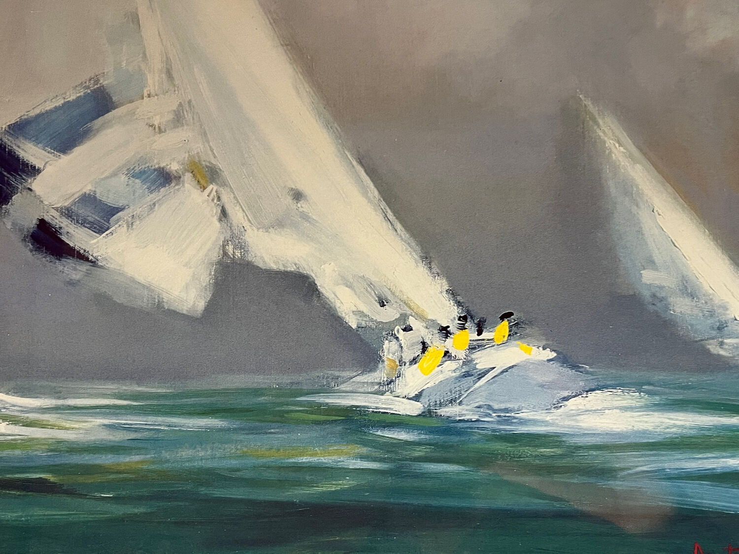 Table of sailboats – according to Doutreleau – framed