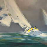 Table of sailboats – according to Doutreleau – framed