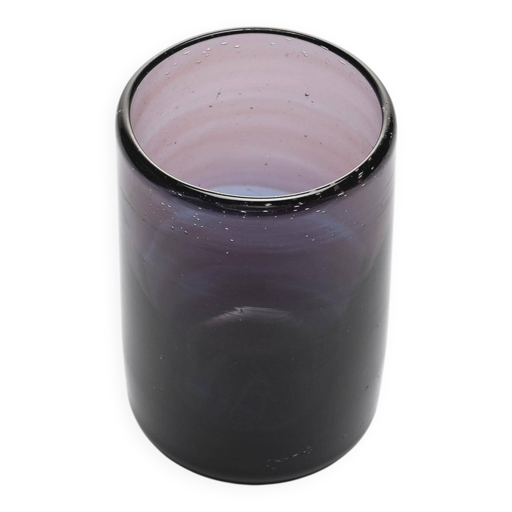 Claude Morin, blown glass roller vase, France 1975