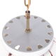 Vintage Hanging lamp Hollywood Regency style with white mixed glass ball.