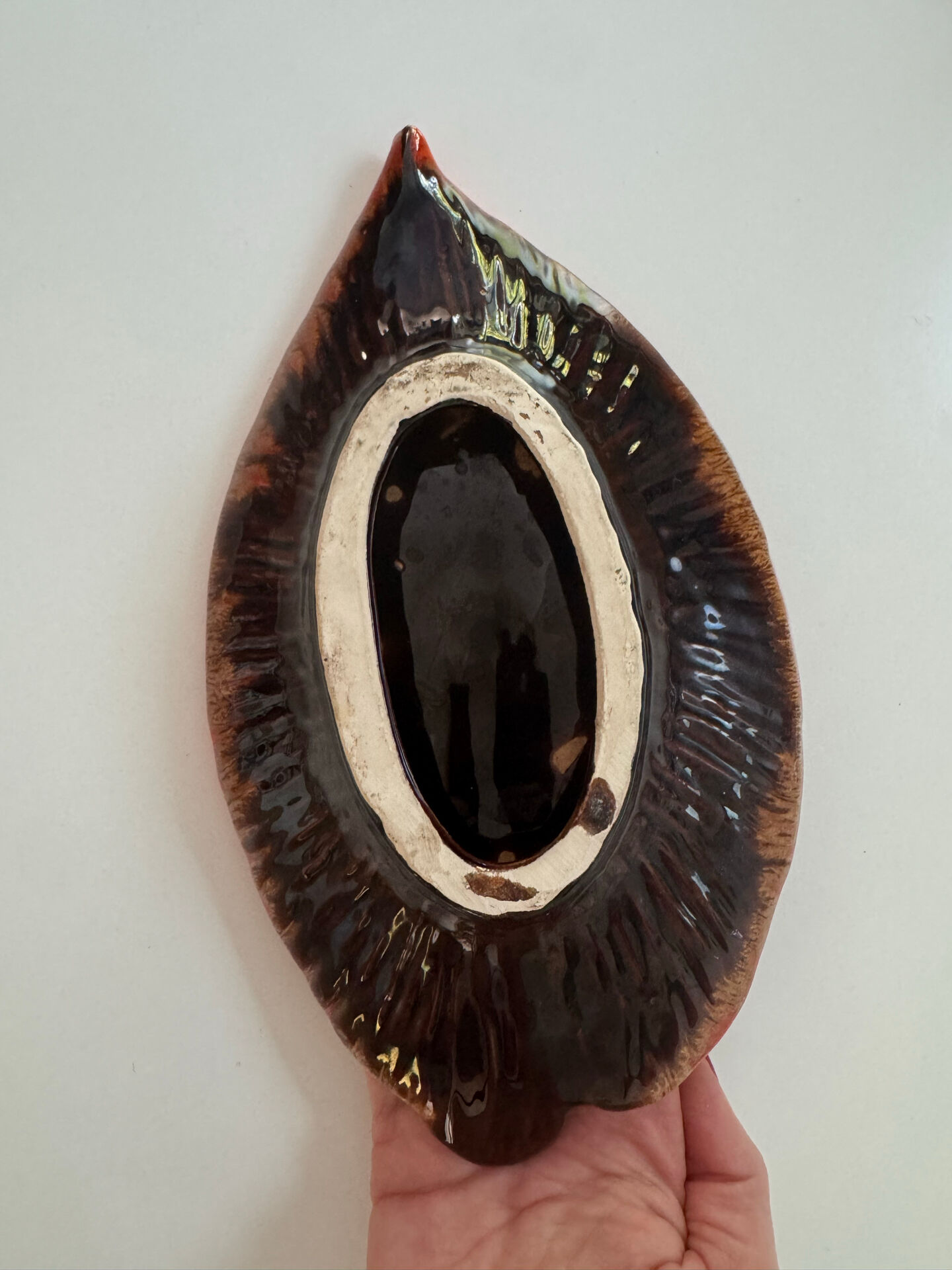 Ceramic plate Barbotine