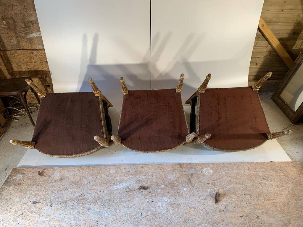 Salon complet: 1 canapé et 3 fauteuils 19ème