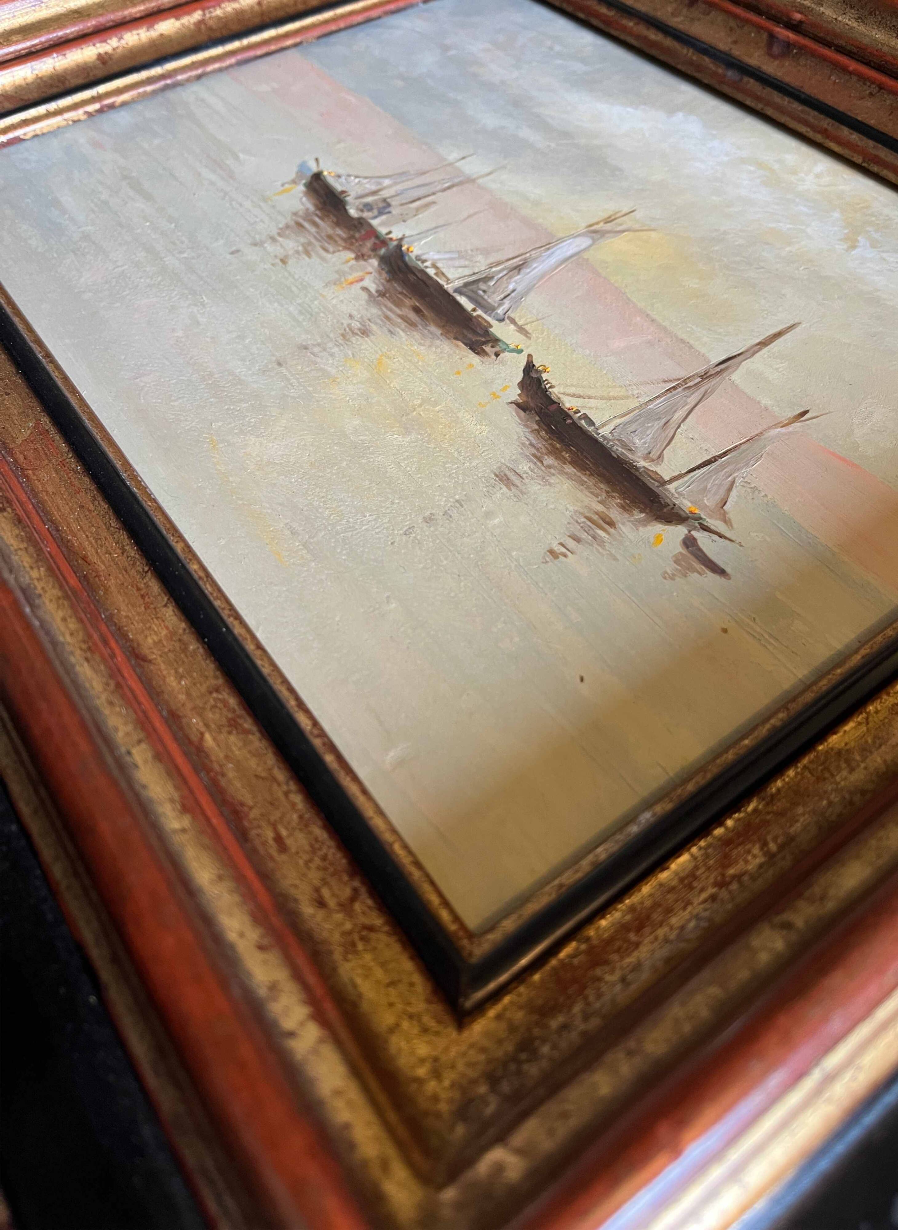 HSP Marine painting "Sailboats in calm weather" + frame