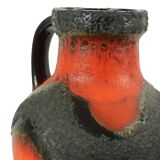Large Orange Fat Lava Vase West Germany Carstens 7315-45
