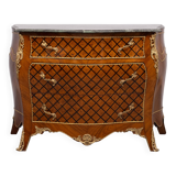 Louis XV Dutch Checkerboard Inlay Chest of Drawers, 1960s