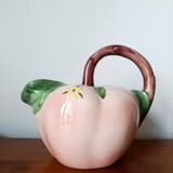 Vintage 1960s slipware fishing pitcher