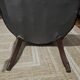 Napoleon III armchair reinterpreted – carved wood and shell pattern fabric