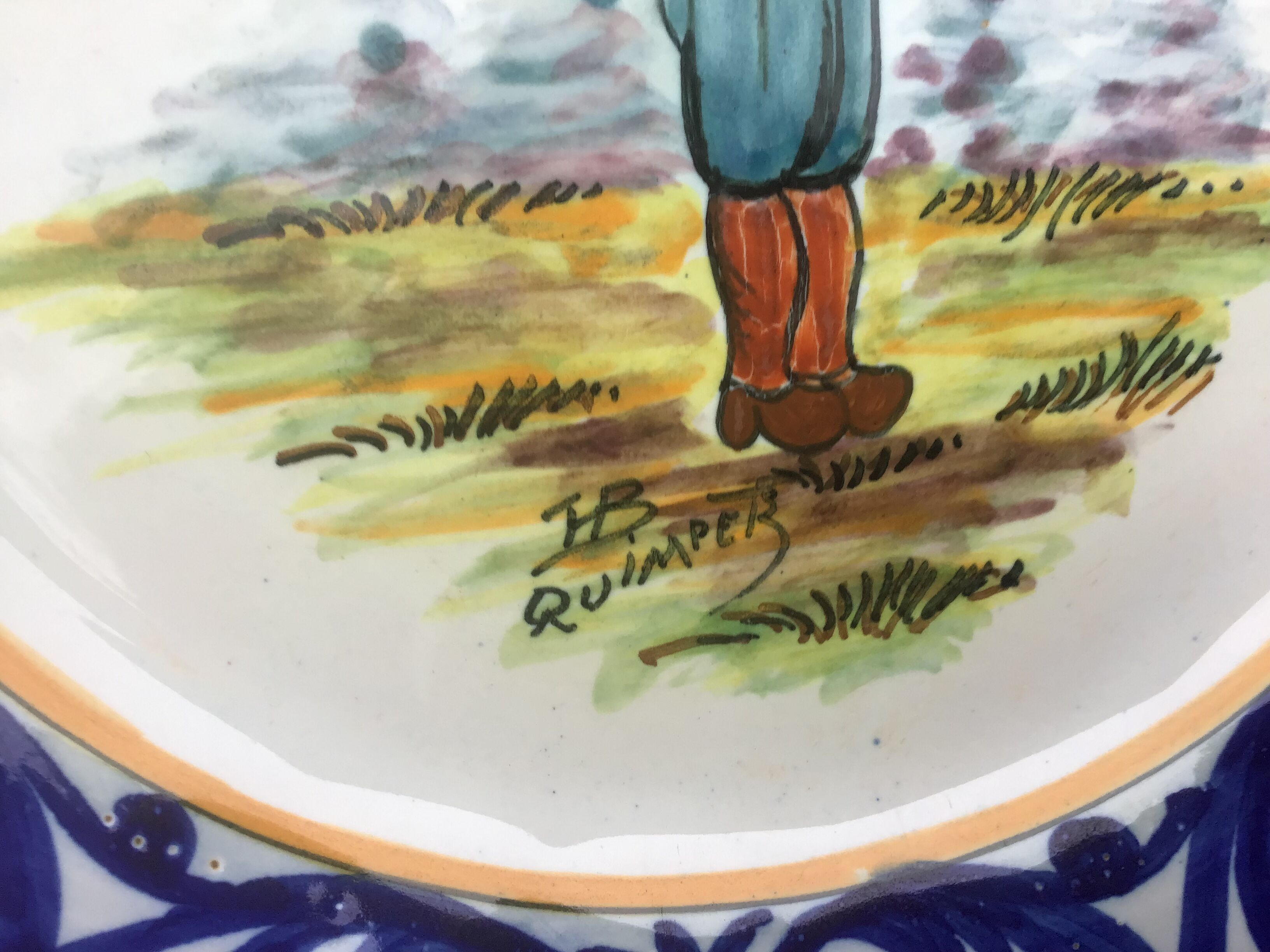 Plate HB Henriot Quimper