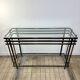 Smoked silver metal console from the 2000s.